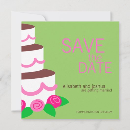 結婚式場のご案内 {ウェディングケーキ} 招待状 (裏面)