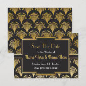 結婚式場のご案内 ゴールド ファン デコ セーブザデート (正面/裏面)