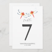 結婚式場のプリントテーブルナンバー 招待状 (正面/裏面)