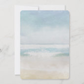 結婚式場の水彩海洋ビーチデザインの「Save the Date」カレンダー 招待状 (裏面)