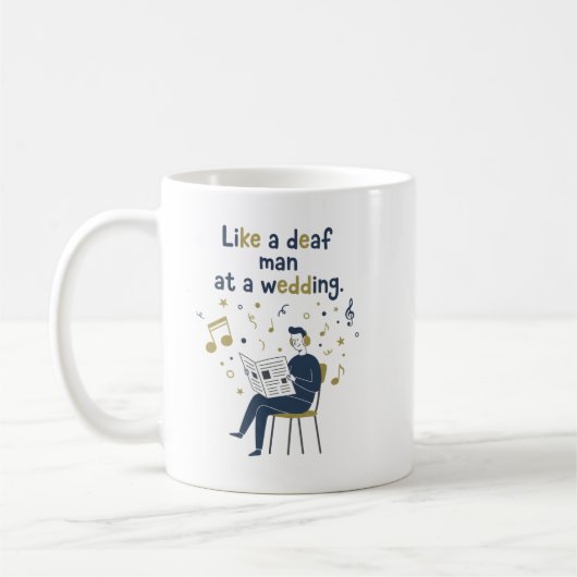結婚式場の聾者 コーヒーマグカップ (左)