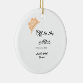 結婚式場へ オレンジの帽子 ハット ブライダルシャワーの名前 セラミックオーナメント (右)