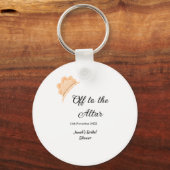 結婚式場へ オレンジの帽子 ハット ブライダルシャワー ネーム キーホルダー (裏面)