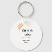 結婚式場へ オレンジの帽子 ハット ブライダルシャワー ネーム キーホルダー (裏面)