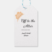 結婚式場へ オレンジの帽子 ハット ブライダルシャワー ネーム ギフトタグ (裏面)