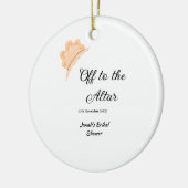 結婚式場へ オレンジの帽子 ハット ブライダルシャワー ネーム セラミックオーナメント (左)