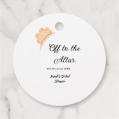 結婚式場へ オレンジの帽子 ハット ブライダルシャワー ネーム フェイバータグ (裏面)