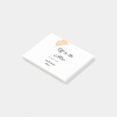 結婚式場へ オレンジの帽子 ハット ブライダルシャワー ネーム ポストイット (アングル)