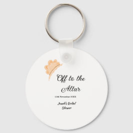 結婚式場へ オレンジの帽子 ハット ブライダルシャワー 名前 キーホルダー