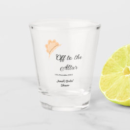 結婚式場へ オレンジの帽子 ハット ブライダルシャワー 名前 ショットグラス