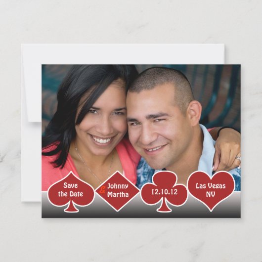 結婚式場を保存 (ラスベガス) フォトアナウンスメント 招待状 (正面)