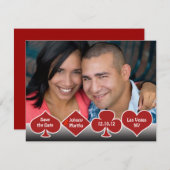 結婚式場を保存 (ラスベガス) フォトアナウンスメント 招待状 (正面/裏面)