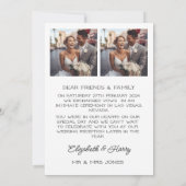 結婚式場を飛び出した報告カード 招待状 (裏面)