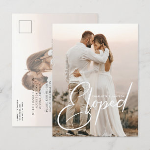 結婚式場を飛び出して撮った写真 結婚おめでとう 案内ポストカード