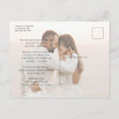 結婚式場を飛び出して撮った写真 結婚おめでとう 案内ポストカード (裏面)
