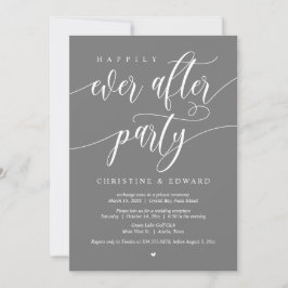 結婚式場を飛び出して結婚式を挙げる, ハッピーエバーアフターパーティー, グレー 招待状