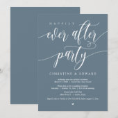 結婚式場を飛び出して結婚式を挙げる, ハッピーエバーアフターパーティー, ダスティーブルーイン 招待状 (正面/裏面)