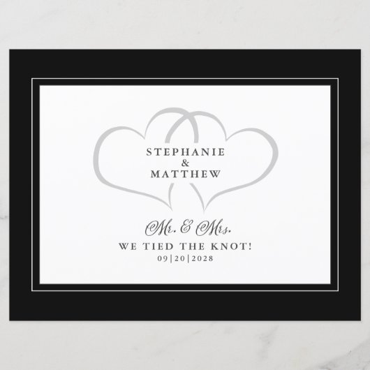 結婚式場を飛び出して結婚 結婚しました Mr & Mrs アナウンスメント (正面)