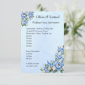 結婚式場情報 - 青い芍薬 エンクロージャーカード (スタンド正面)