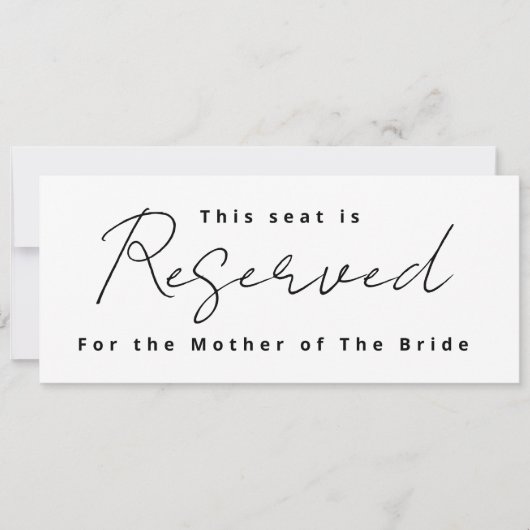 結婚式場確保サイン 招待状 (正面)