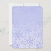 結婚式場 保存 日付 カレンダー 紫の雪の結晶 招待状 (裏面)