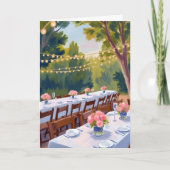 結婚式場 水彩画 花 フラワー ボタニカル カード (正面)