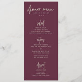 結婚式夕食メニュー メニュー (正面)