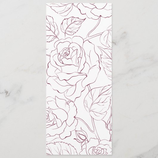 結婚式夕食メニュー メニュー (裏面)