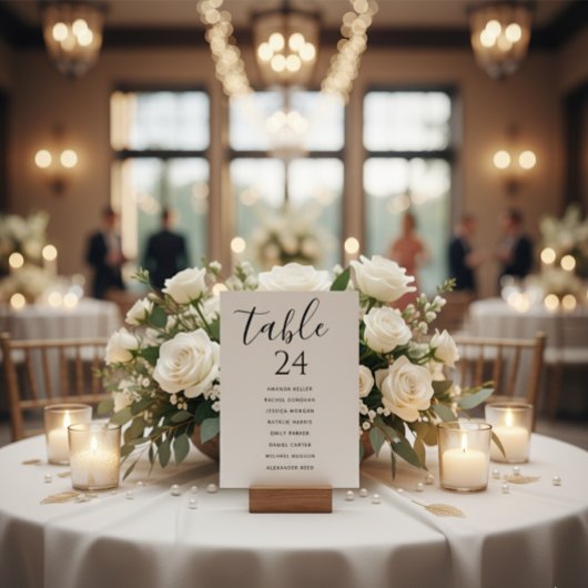 結婚式座席表カード エレガント サンキューカード