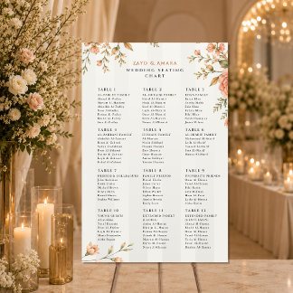結婚式座席表 | フラワーウェディングサインレセプション ポスター