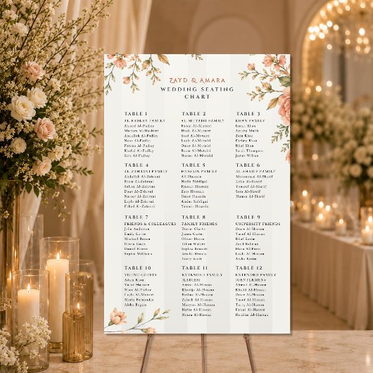 結婚式座席表 | フラワーウェディングサインレセプション ポスター