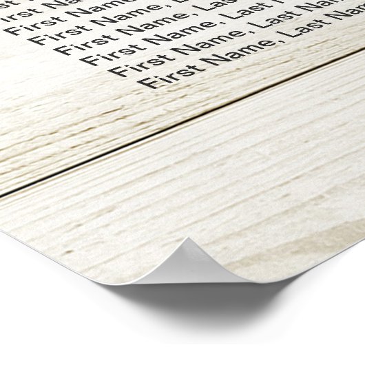 結婚式座席表 多肉植物 ラスティックウッド ポスター (角)