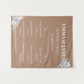 結婚式座席表 | 高級感のあるフローラルタペストリー タペストリー (正面(横))