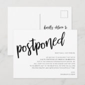 結婚式延期のお知らせはがき 案内ポストカード (正面/裏面)