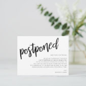 結婚式延期のお知らせはがき 案内ポストカード (スタンド正面)