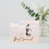 結婚式延期のお知らせフォトカード ポストカード (スタンド正面)