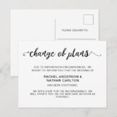 結婚式延期のお知らせ キャンセル 簡単 案内ポストカード (正面/裏面)