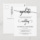 結婚式延期のお知らせ ポストカード (正面/裏面)