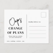 結婚式延期のお知らせ ポストカード (裏面)