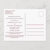 結婚式延期のお知らせ　予定変更　ホリーバッジ 案内ポストカード (裏面)