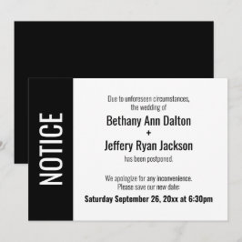結婚式延期のお知らせ 招待状