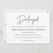 結婚式延期のお知らせ 招待状 (正面)