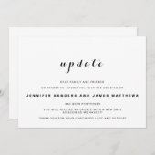 結婚式延期のお知らせ 招待状 (正面/裏面)