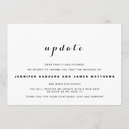 結婚式延期のお知らせ 招待状