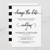 結婚式延期のお知らせ 招待状 (正面/裏面)