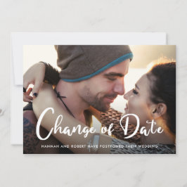 結婚式延期のお知らせ 日程変更 フォト 案内状