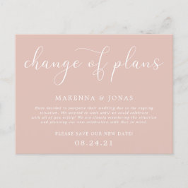 結婚式延期のお知らせ 案内ポストカード