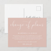 結婚式延期のお知らせ 案内ポストカード (正面/裏面)