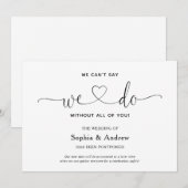 結婚式延期のお詫び 招待状 (正面/裏面)