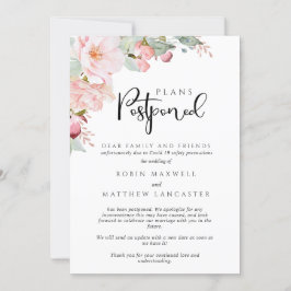 結婚式延期・中止 - 計画延期 招待状